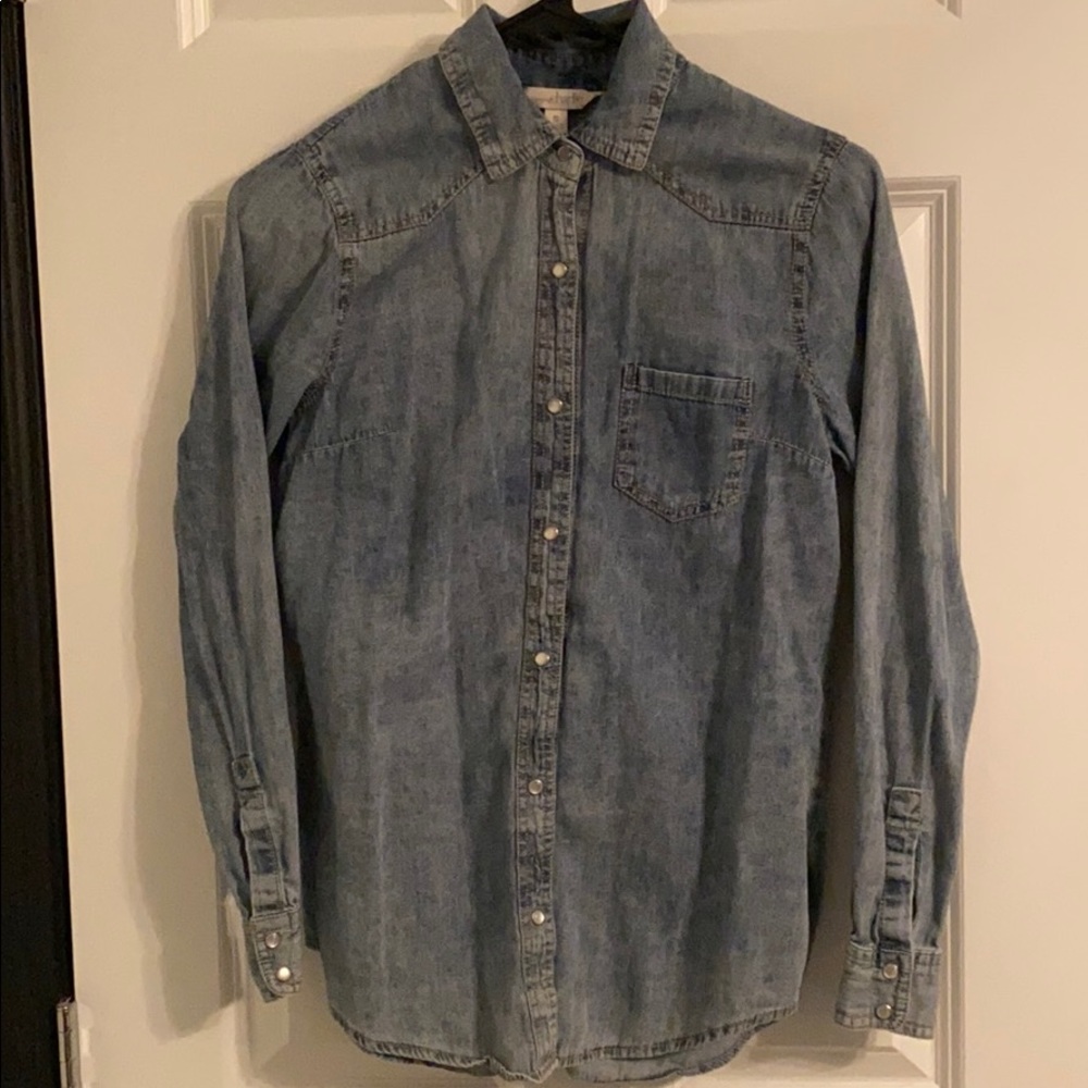 button down jean shirt ッ